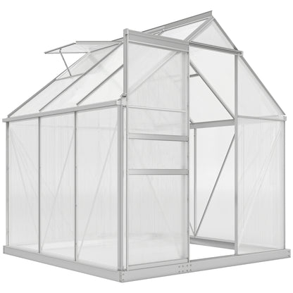 Outsunny 190 x 190cm Walk-In Polycarbonate Greenhouse