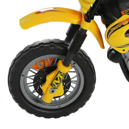 HOMCOM Electric Motorcycle for Kids Ride on Toys-Yellow