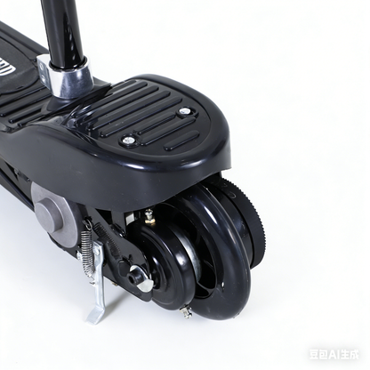 HOMCOM Powered Powered Scooter Ride-On, with Brakes, Adjustable Seat, Adjustable Handlebars, Black
