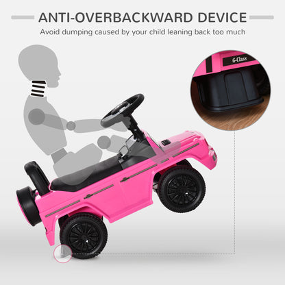 HOMCOM 3 in 1 Kids Ride On Car G350 Licensed Foot To Floor Slider Toddler Push Along NO POWER Pink 12-36 months