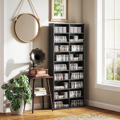 HOMCOM 640 CD Storage Tower - Black