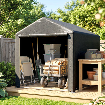 Outsunny 2.2 x 1.6 m Outdoor Storage Tent, with Accessories - Dark Grey