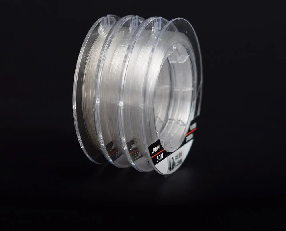 Mavllos Fluorocarbon Fishing Line 50m Ture 100% Sink Monofilament Fluorocarbon Line  Invisible Carbon Leader Fishing Line