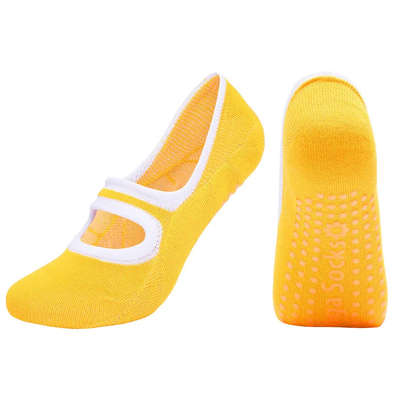 Sports Socks for Fitness Gym Women High Quality Pilates Socks Anti-Slip Breathable Backless Yoga Socks Ankle Ladies Ballet Dance