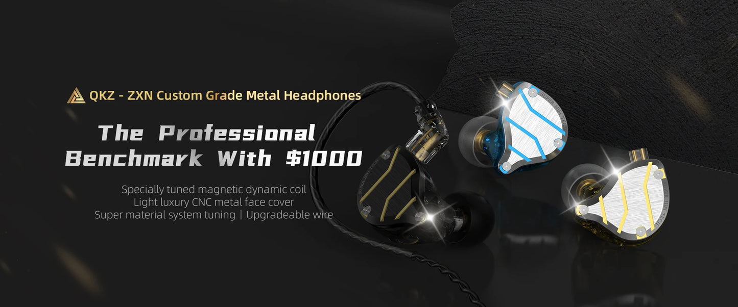 QKZ AK6 3.5mm Wired Headphones Copper Driver Stereo HiFi Earphone Bass Earbuds Music Running Sport Headsets Games Earphones