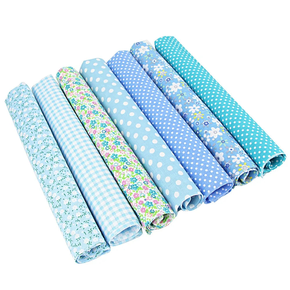 7PCS 25 x 25cm/50 x 50cm Squares Cotton Craft Fabric Cloths for DIY Bundle Patchwork Quilting Sewing Scrapbooking Artcraft