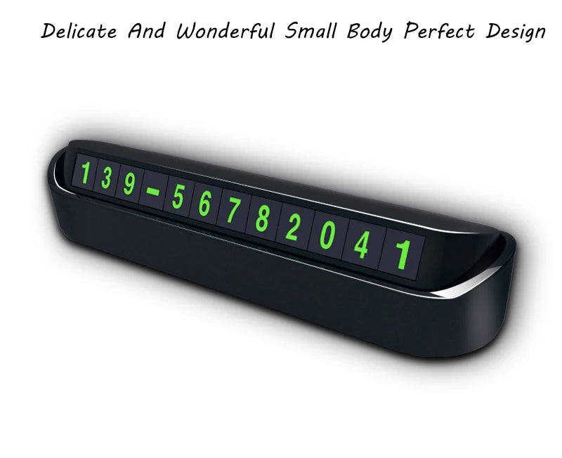 Car Temporary Parking Card Phone Number Card Plate Telephone Number Car Park Stop Automobile Accessories Car-styling 13x2.5cm