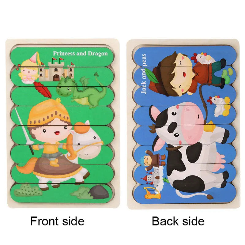 Montessori Toys 2 years Wooden Puzzles For Kids Chid Baby Learning Education Child Game montessori 3D Puzzle Childrens 2 3 Years