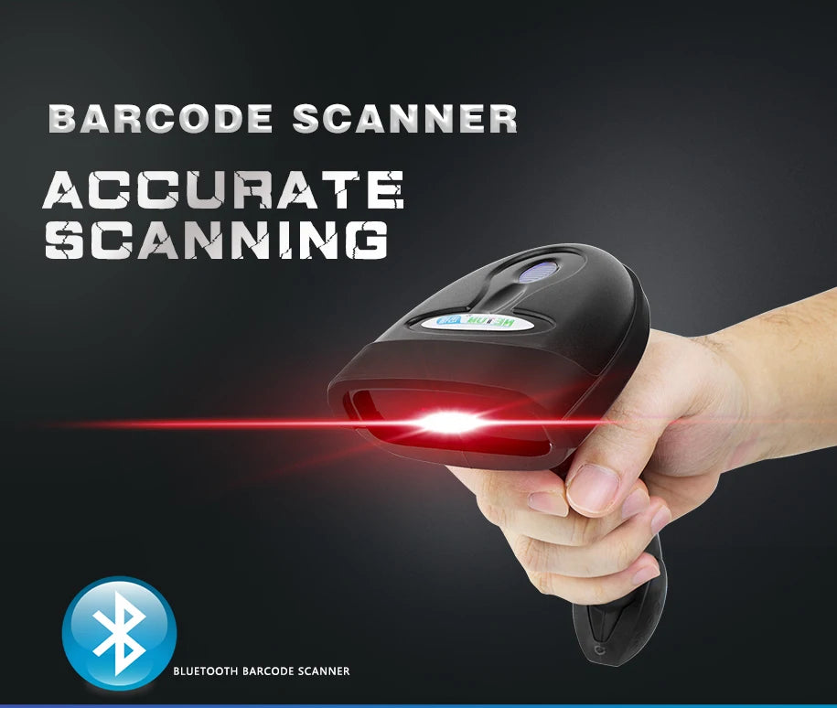 NETUM NT-1698W Handheld Wirelress Barcode Scanner AND NT-1228BL Bluetooth 1D/2D QR Bar Code Reader PDF417 for IOS Android IPAD