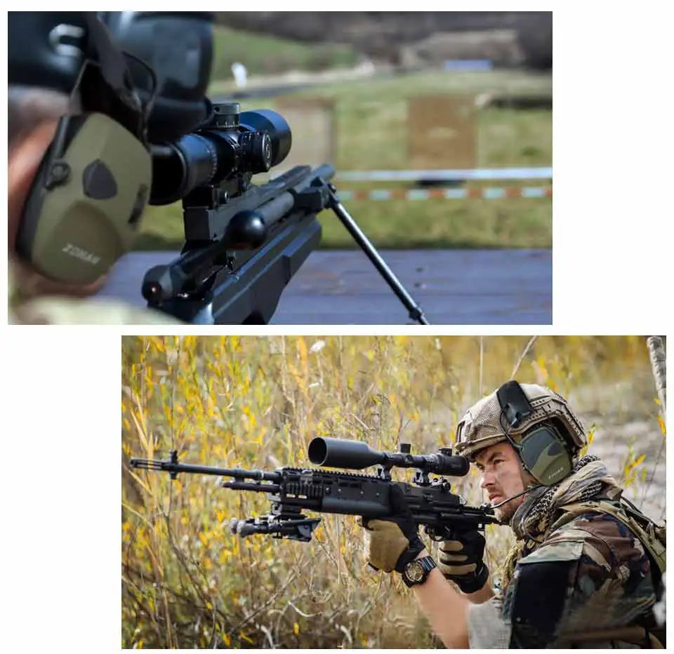 ZOHAN Electronic Shooting Ear Protection Sound Amplification Anti-noise Earmuffs Professional Hunting Ear Defender Outdoor Sport