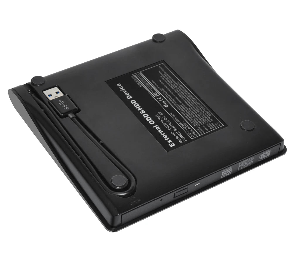 Deepfox USB 3.0 Slim External DVD RW CD Writer Drive Burner Reader Player Optical Drives For Laptop PC Dvd Burner Dvd Portatil