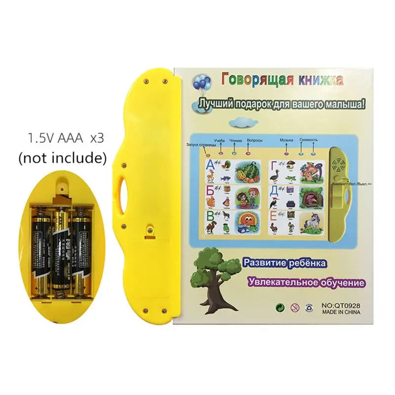 Russian Electronic Sound Book for Toddlers Educational Book Toy Kid Russian Language Reading Interactive books for Children