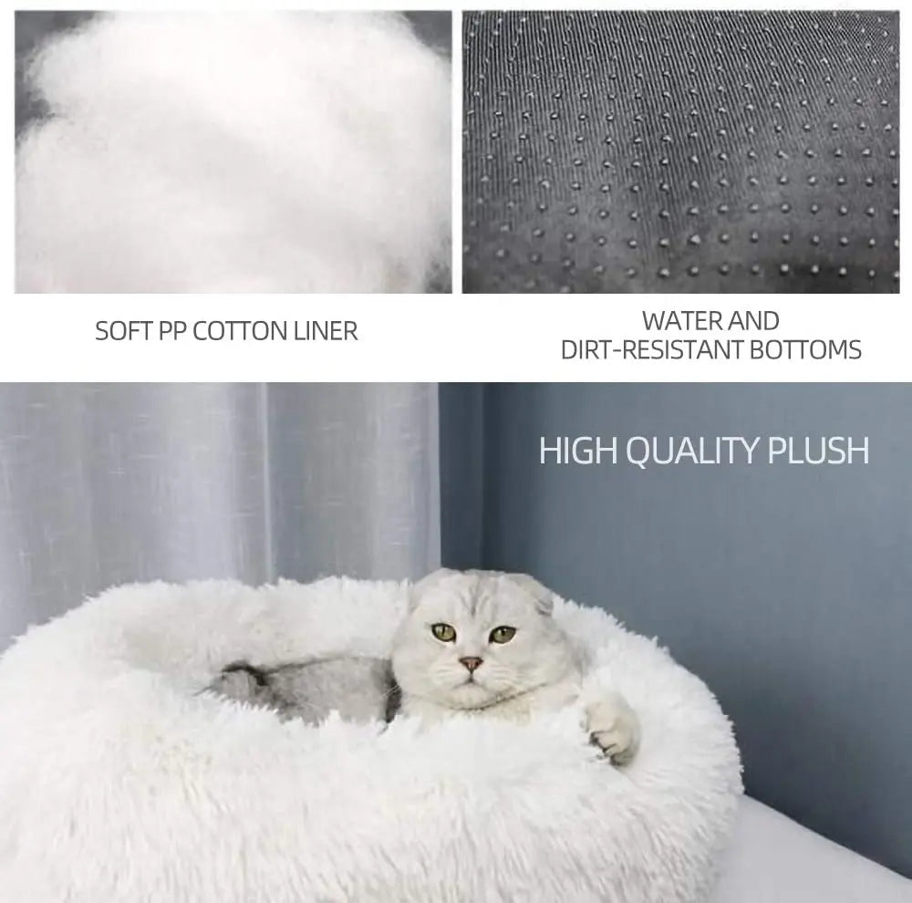Super Soft Dog Bed Plush Cat Mat Dog Beds For Large Dogs Bed Labradors House Round Cushion Pet Product Accessories
