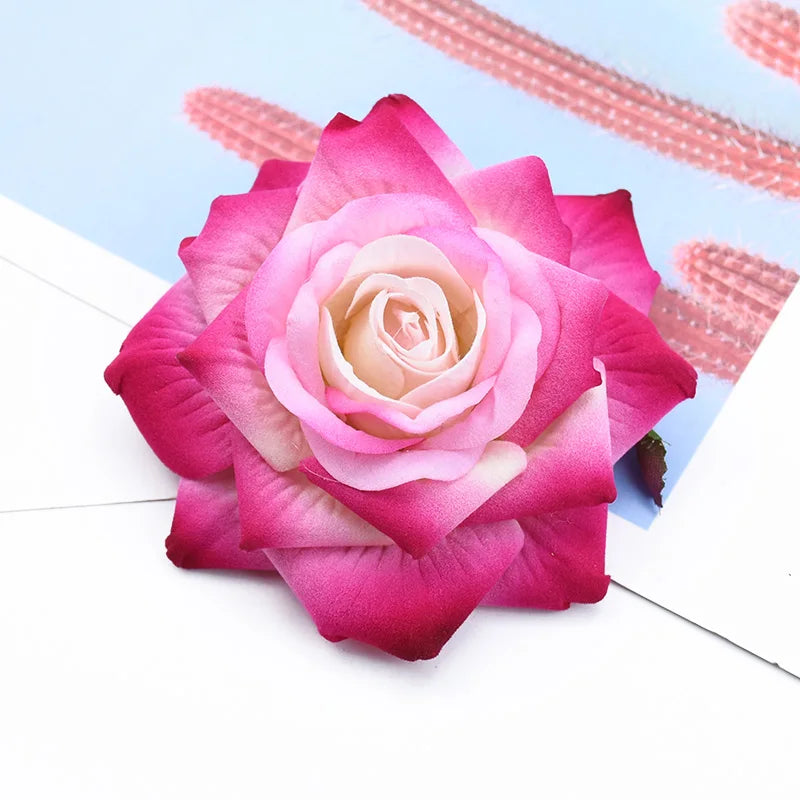 50/100 Pieces artificial flowers for home decoration wedding bridal accessories clearance diy gift box scrapbooking bride brooch