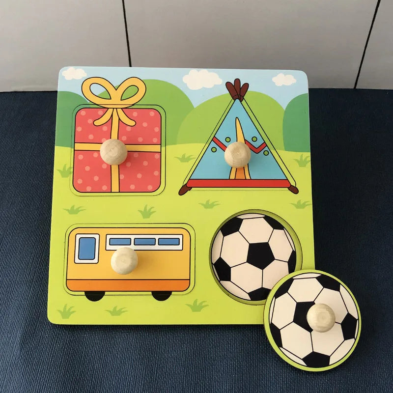 Montessori Toys 2 years Wooden Puzzles For Kids Chid Baby Learning Education Child Game montessori 3D Puzzle Childrens 2 3 Years