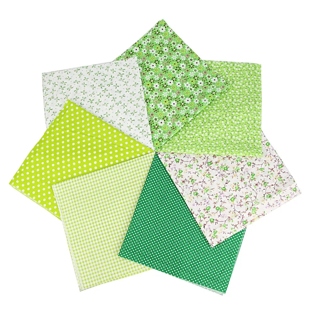 7PCS 25 x 25cm/50 x 50cm Squares Cotton Craft Fabric Cloths for DIY Bundle Patchwork Quilting Sewing Scrapbooking Artcraft