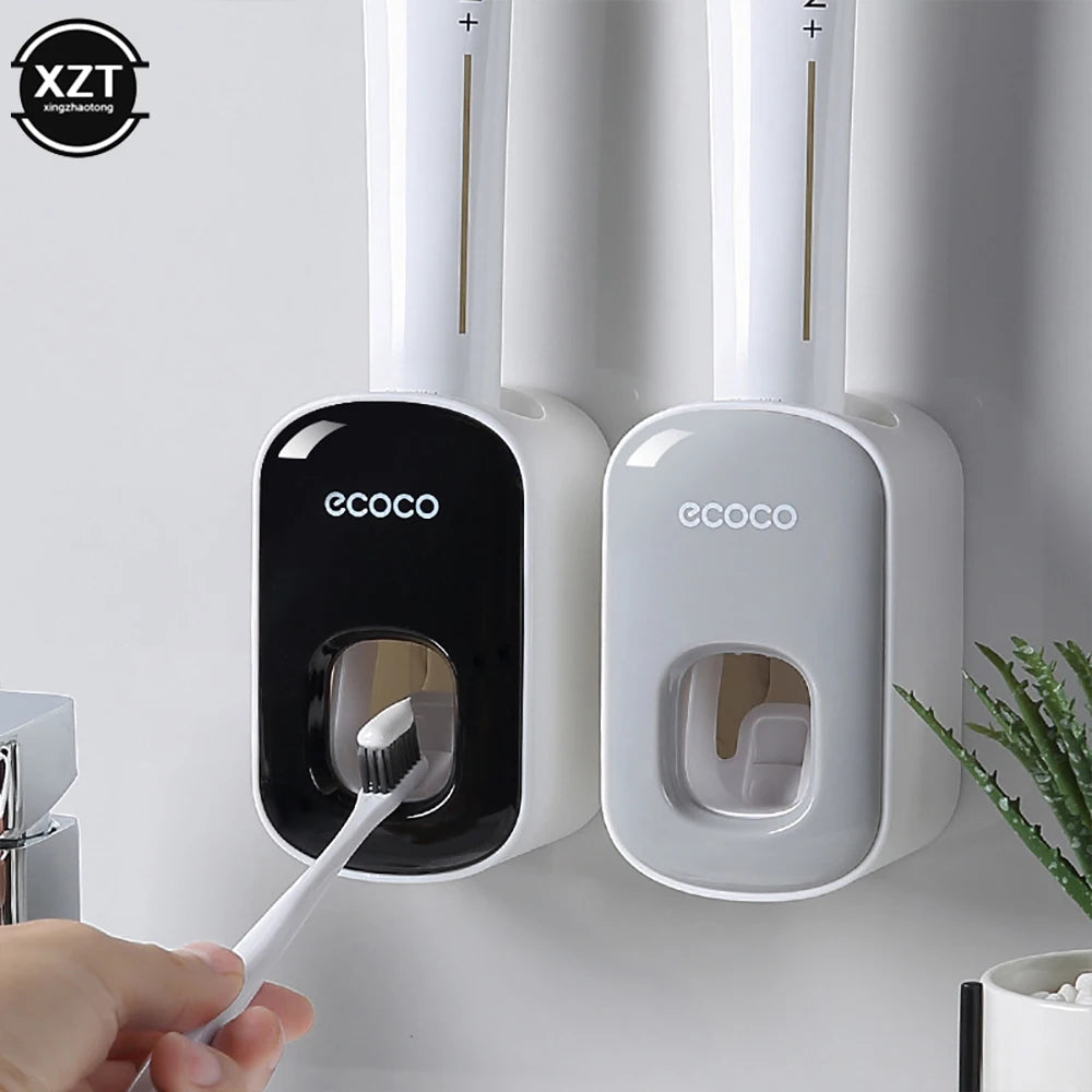 Toothpaste Dispenser Wall Mount Bathroom  Waterproof Toothpaste Squeezer Toothbrush Holde Bathroom Accessories