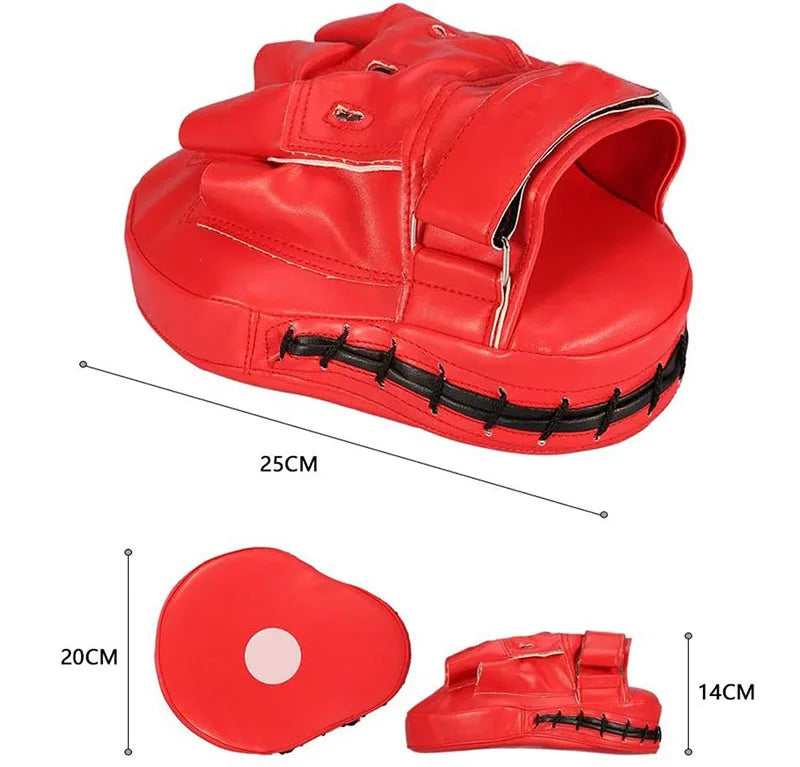 1/2pcs Curved Boxing Bag Boxing Equipment Focus Punching Bags For Taekwondo Muay Thai Karate Adults Kids PU Training Paws Pads