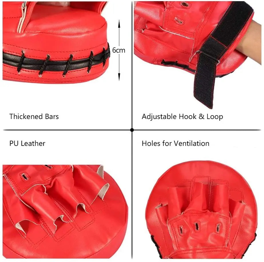 1/2pcs Curved Boxing Bag Boxing Equipment Focus Punching Bags For Taekwondo Muay Thai Karate Adults Kids PU Training Paws Pads