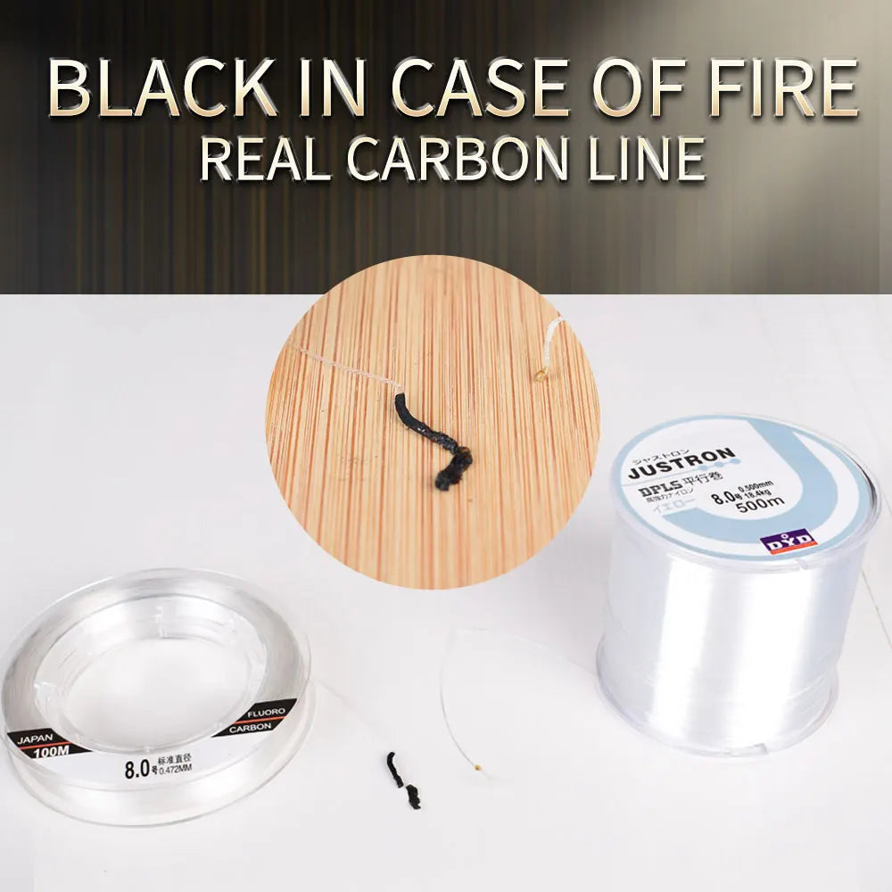 Mavllos Fluorocarbon Fishing Line 50m Ture 100% Sink Monofilament Fluorocarbon Line  Invisible Carbon Leader Fishing Line