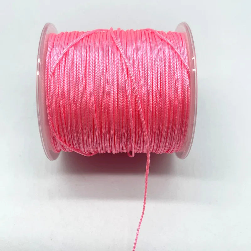 100M/Roll 0.8mm Nylon Cord Thread Chinese Knot Macrame Cord Bracelet Braided String DIY Tassels Beading Shamballa String Thread