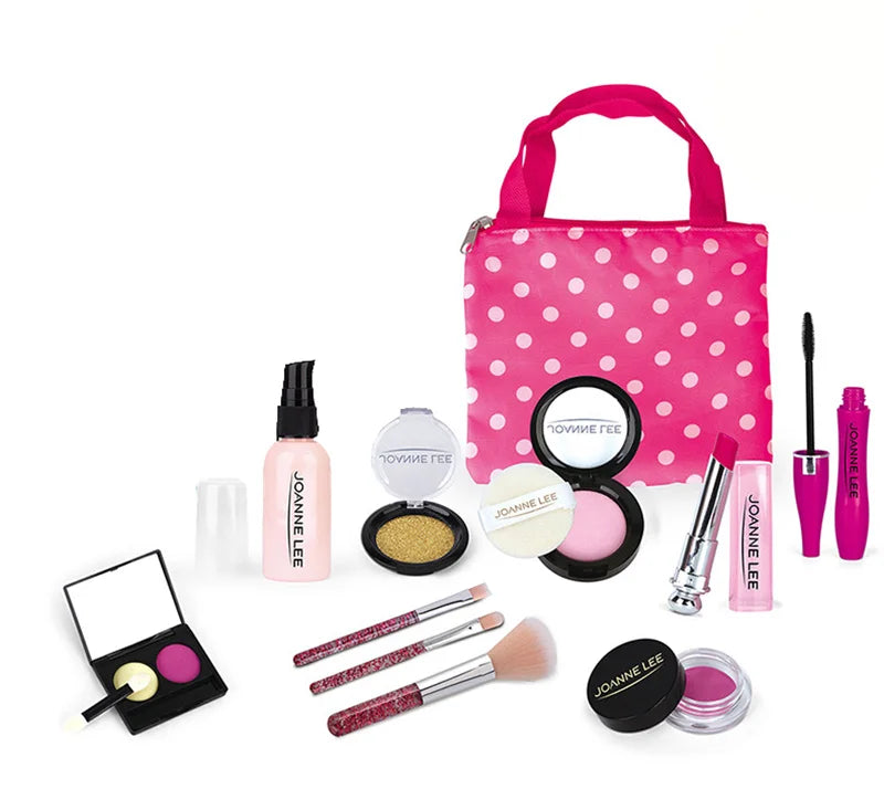 Girls Make Up Toy Set Pretend Play Lipstick Nail Polish Princess Pink Makeup Toys For Girls Dress Up Educational Toys Kids Gifts