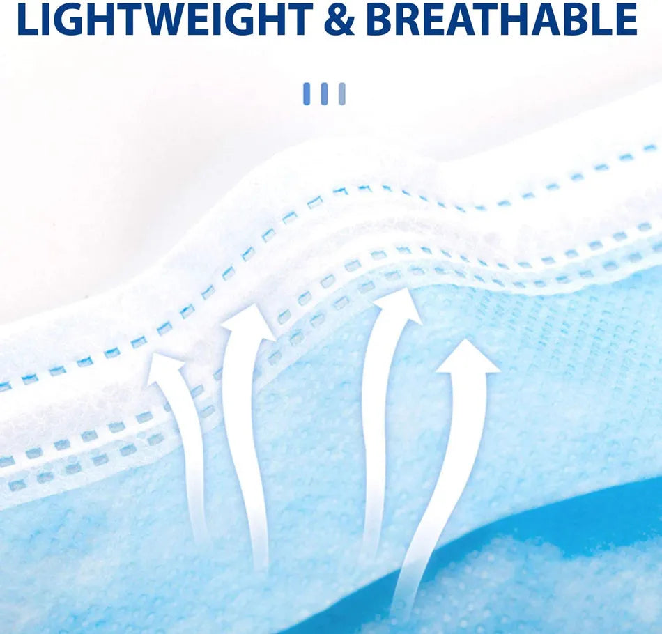 Mouth Masks 3-layer Anti-Dust Disposable Mascarillas  Non Woven Meltblown Cloth Masks Elastic Ear Loop Face Mask