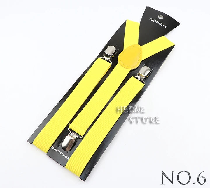 Hot Sale Solid Color Elastic Leather Suspender For Men Women Black Red Sage Green Adjustable Pants Shirt Girl Skirt Accessories