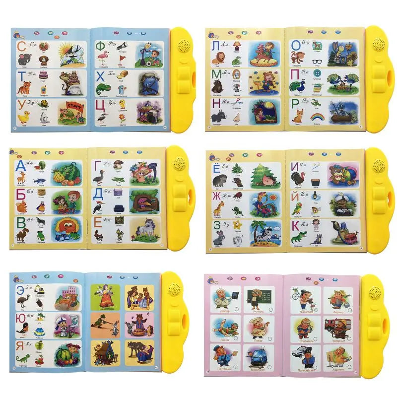Russian Electronic Sound Book for Toddlers Educational Book Toy Kid Russian Language Reading Interactive books for Children