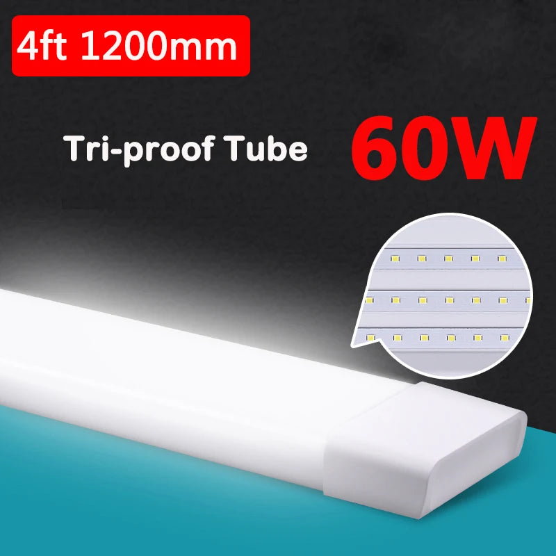 Led Lights Tube Home Lighting Kitchen Bedroom Garage Fixture t5/t8 Ceiling Linear Lamp Strip 220V Closet Cabinets 90/120cm Tube