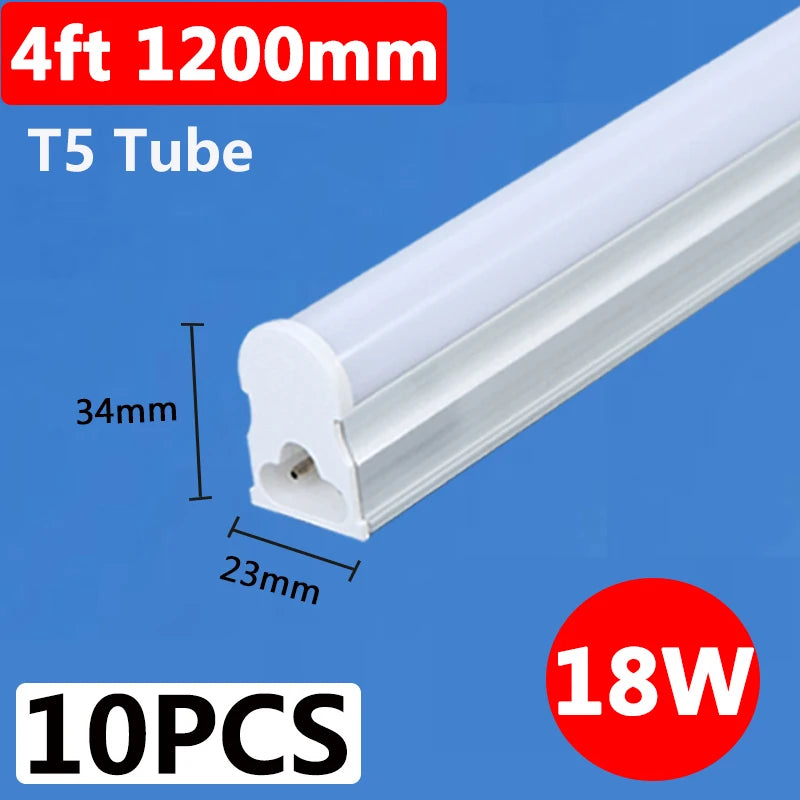 Led Lights Tube Home Lighting Kitchen Bedroom Garage Fixture t5/t8 Ceiling Linear Lamp Strip 220V Closet Cabinets 90/120cm Tube