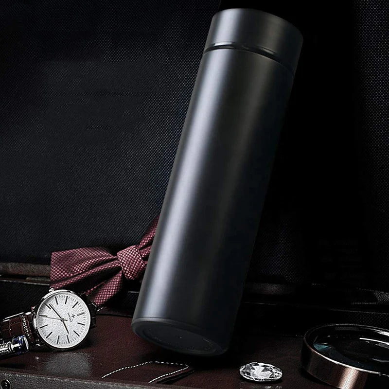 Stainless Steel Smart Water Bottle, Leak Proof, Double Walled, Keep Drink Hot & Cold, LCD Temperature Display