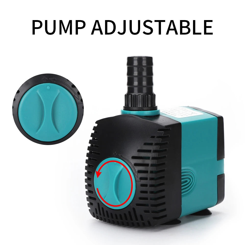 Ultra-Quiet 3/6/10/15/25/35/50/60W Submersible Water Fountain Pump Filter Fish Pond Aquarium Water Pump Tank Fountain