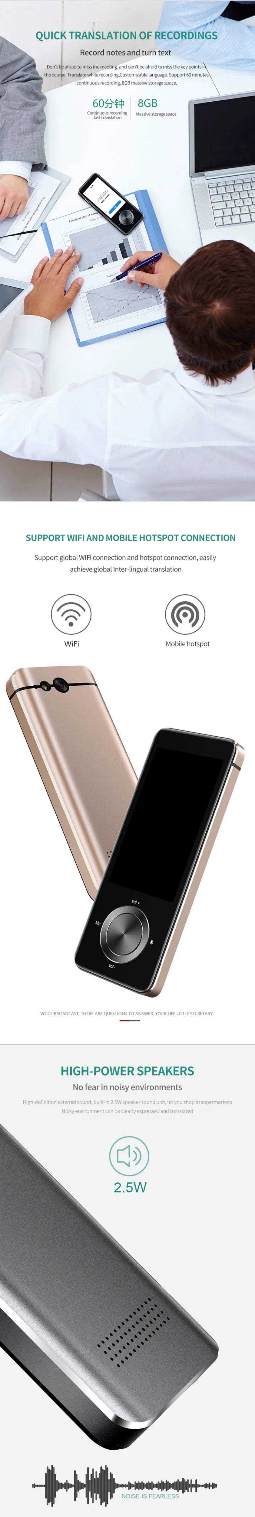 Newest M9 Instant Voice Translator Portable Language Translator In Real-time Smart Translator Supports 12 offline languages