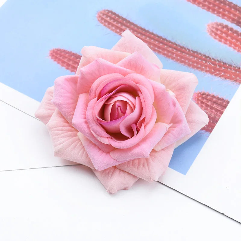 50/100 Pieces artificial flowers for home decoration wedding bridal accessories clearance diy gift box scrapbooking bride brooch