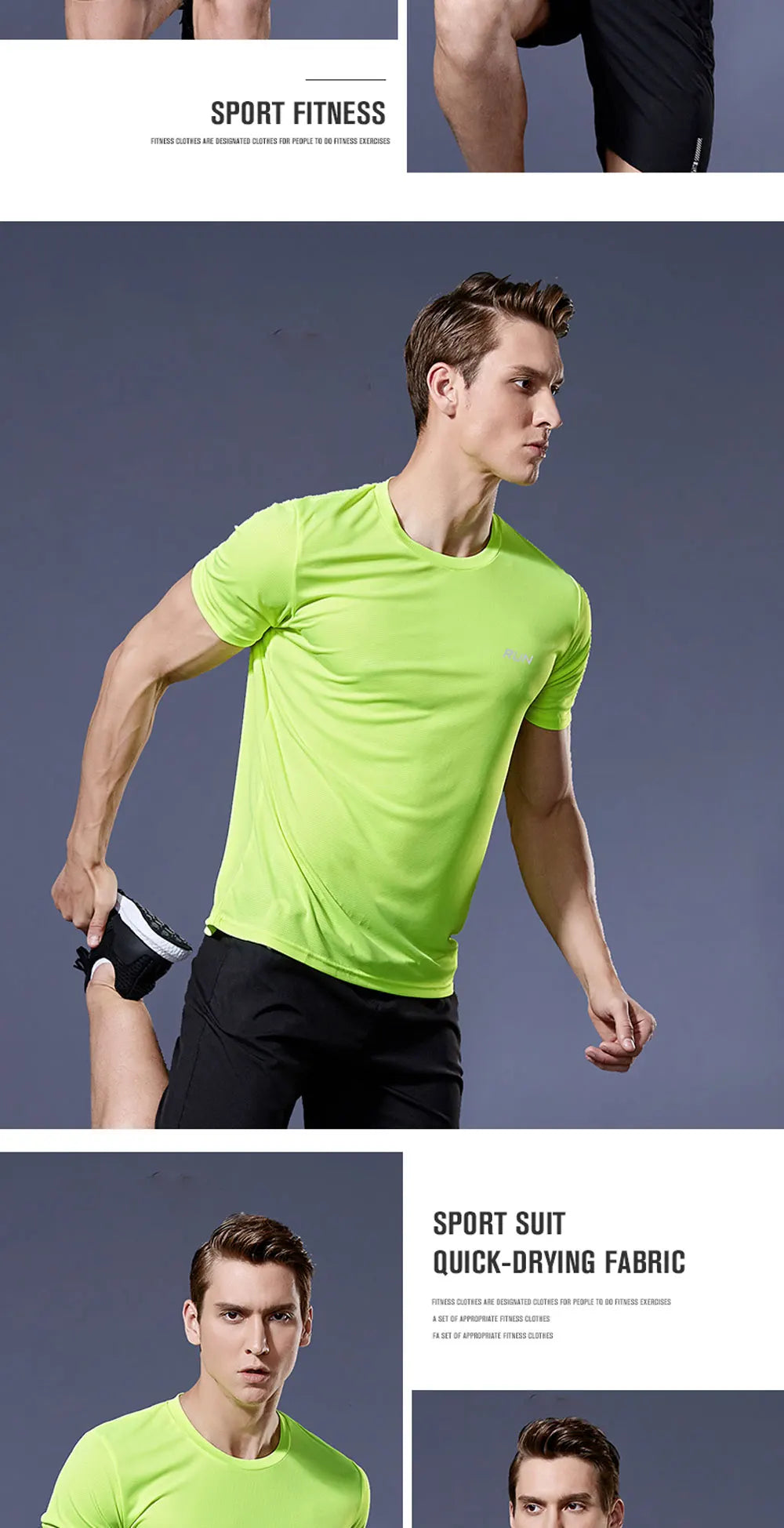 Running Shirts Soccer Shirts Men's Jersey Sportswear Men's Running T-Shirts Quick Dry Compression Sport T-Shirts Fitness Gym
