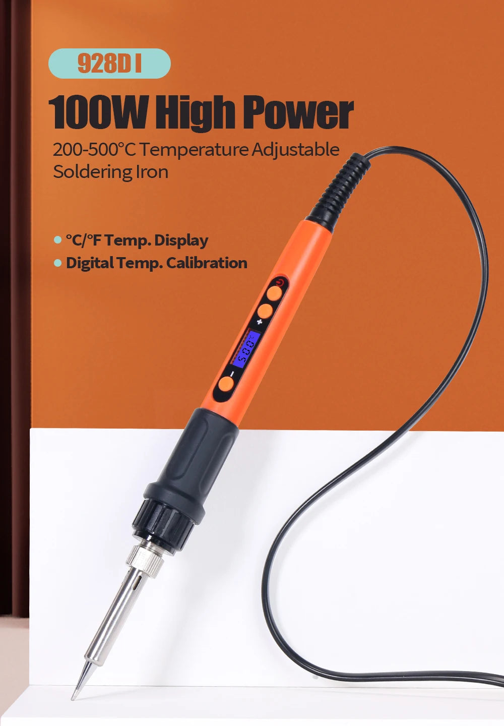 Silverflo Electric soldering iron Kit Set 100W LCD Digital Display Adjustable Temperature Soldering Iron 220V/110V Welding Tools