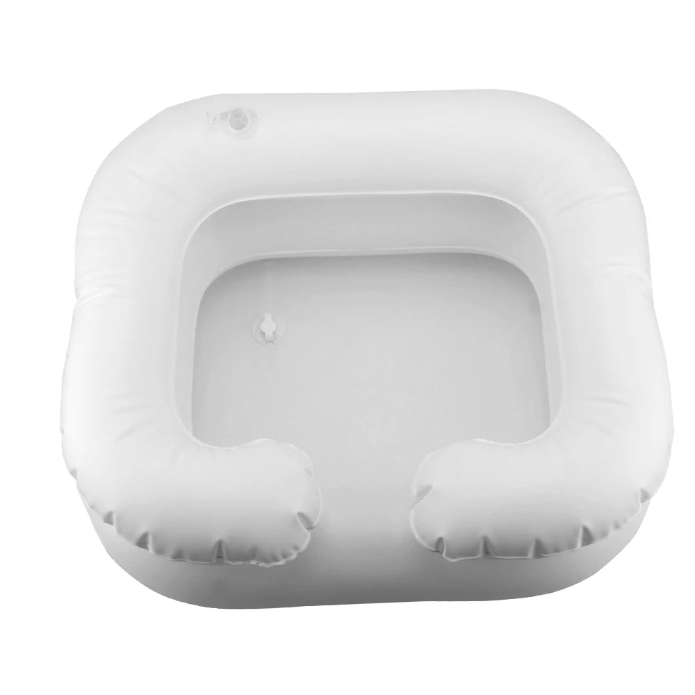 Shampoo Tray Hair Washing Basin for The Disabled Inflatable Shampoo Basin Tub Portable With Drain Tube PVC