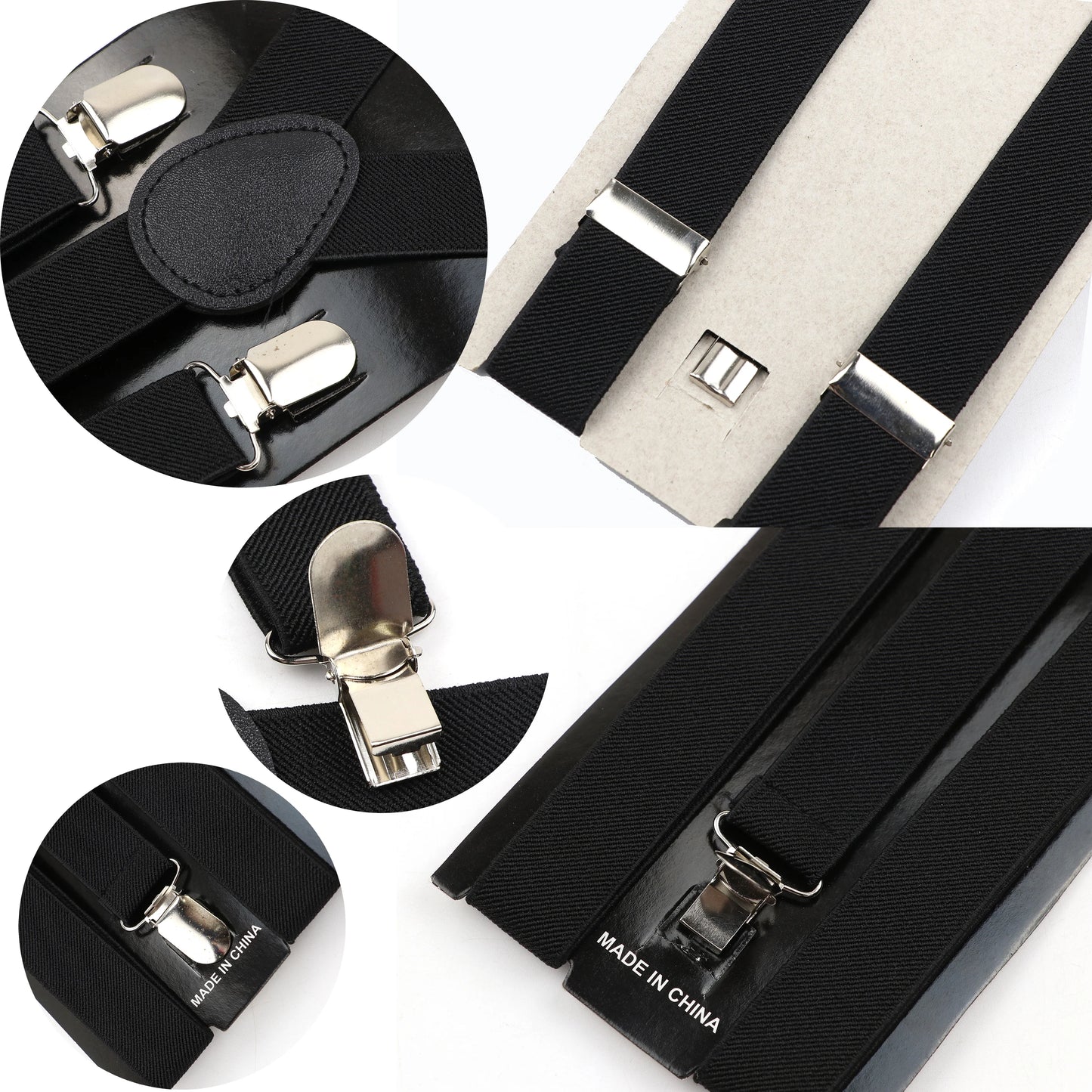 Hot Sale Solid Color Elastic Leather Suspender For Men Women Black Red Sage Green Adjustable Pants Shirt Girl Skirt Accessories