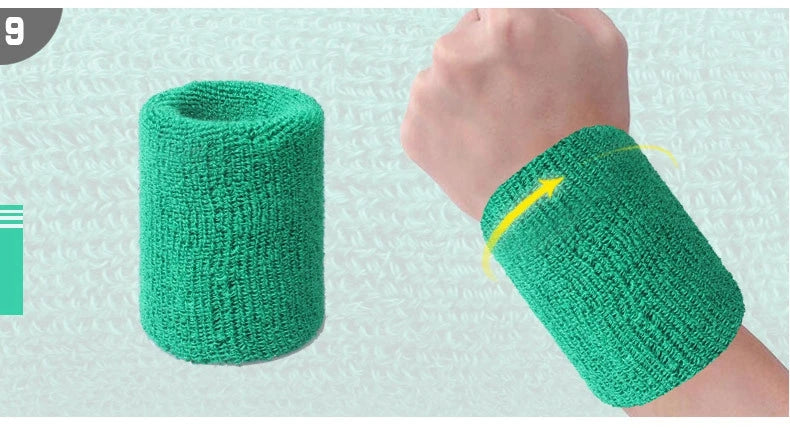 2Pcs Sport Wristbands + 1Pcs Headband Towel Sweatband Set For Yoga Basketball Tennis Fitness Run Head Band Wrist Brace Protector