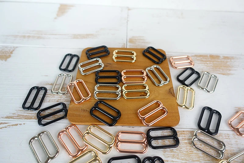 1pc Metal buckle for bag cat dog leash 15mm,20mm,25mm webbing   adjustable buckles loop accessory durable hardness 4 colours
