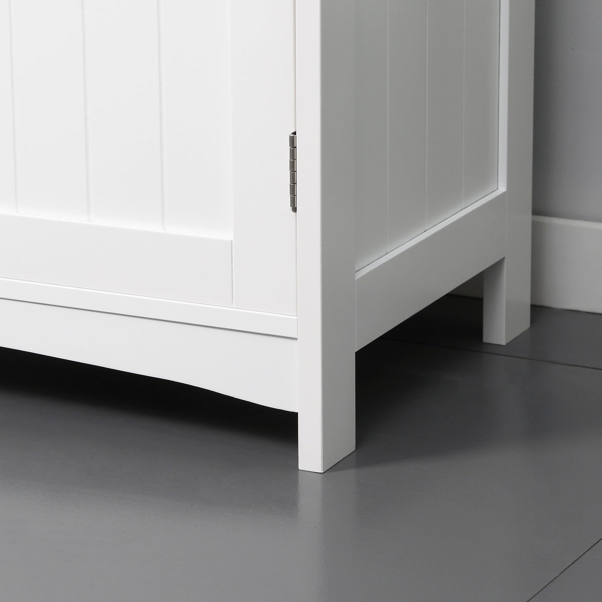kleankin Pedestal Under Sink Cabinet with Double Doors, Modern Bathroom Vanity Unit, Storage Cupboard with Adjustable Shelves, White