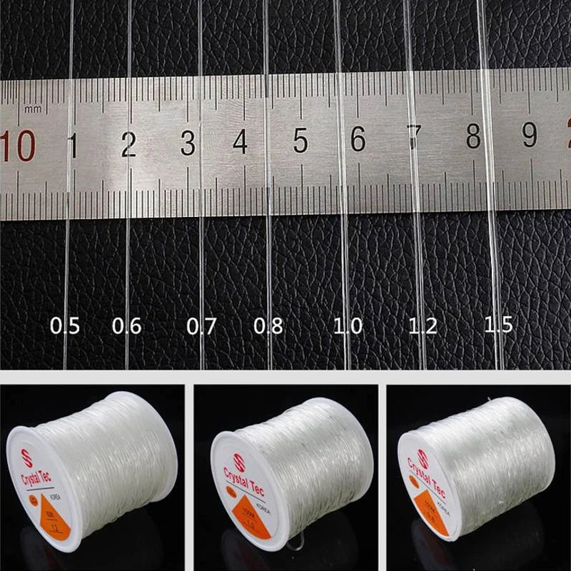 100m/Roll Elastic Crystal Jewelry Cord Beading String Strong Stretchy Thread Cords for DIY Necklace Bracelet Jewelry Making