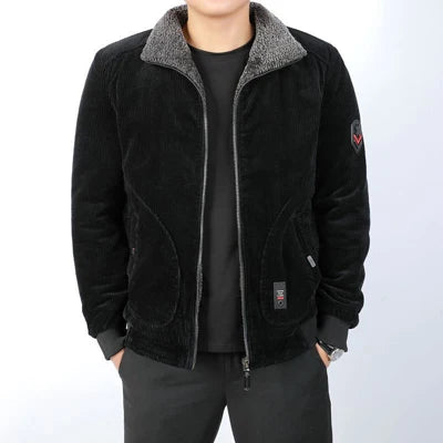DIMUSI Winter Men's Bomber Jacket Fashion Man Corduroy Cotton Warm Padded Coats Casual Outwear Thermal Jackets Mens Clothing
