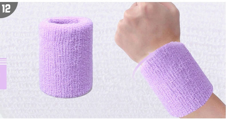 2Pcs Sport Wristbands + 1Pcs Headband Towel Sweatband Set For Yoga Basketball Tennis Fitness Run Head Band Wrist Brace Protector