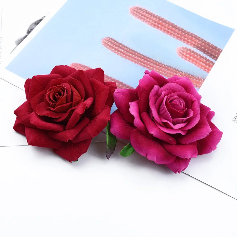 50/100 Pieces artificial flowers for home decoration wedding bridal accessories clearance diy gift box scrapbooking bride brooch