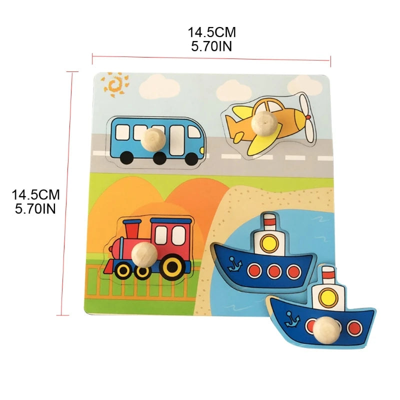 Montessori Toys 2 years Wooden Puzzles For Kids Chid Baby Learning Education Child Game montessori 3D Puzzle Childrens 2 3 Years