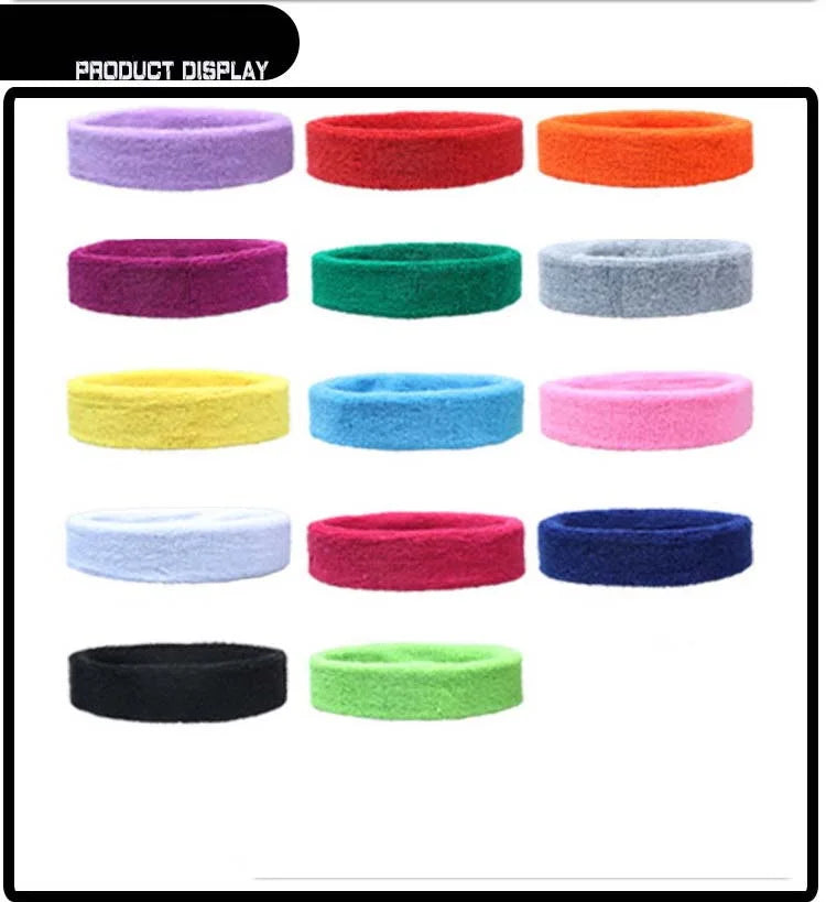 2Pcs Sport Wristbands + 1Pcs Headband Towel Sweatband Set For Yoga Basketball Tennis Fitness Run Head Band Wrist Brace Protector