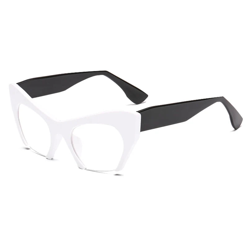 SHAUNA Retro Women Half Frame Cat Eye Glasses Frames Fashion Optical Frame