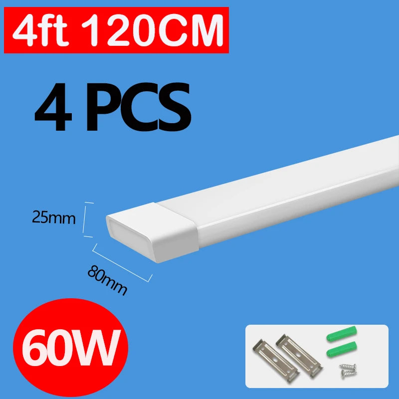 Led Lights Tube Home Lighting Kitchen Bedroom Garage Fixture t5/t8 Ceiling Linear Lamp Strip 220V Closet Cabinets 90/120cm Tube